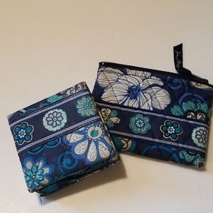 Vera Bradley Postit Note Keeper & Change/Card Pouch Retired Print